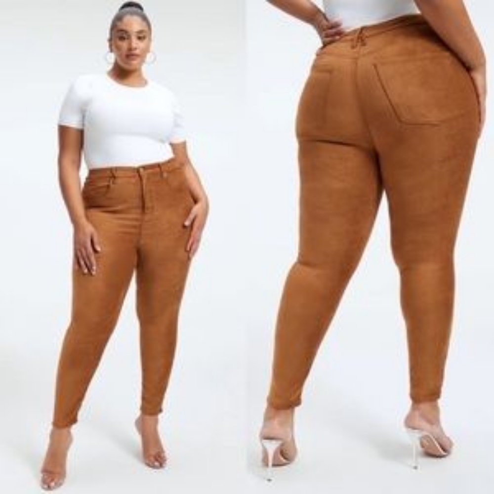 Good American Waist Suede Like Pants